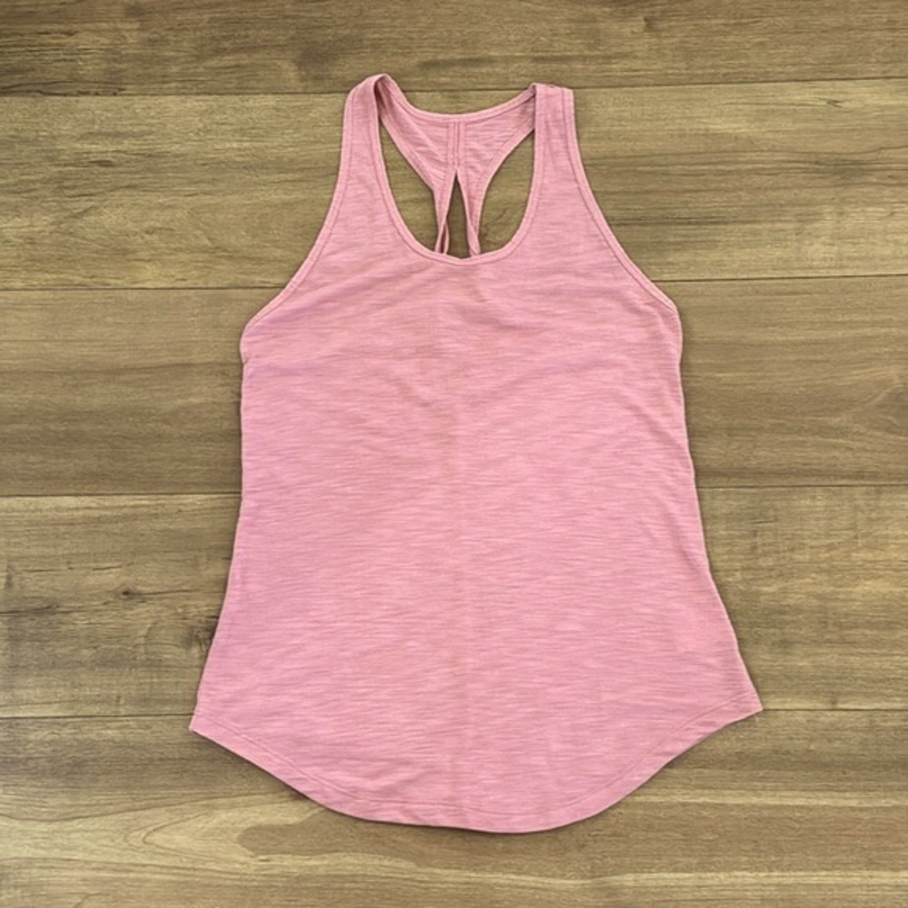 Rainbeau Twist Back Tank, brush pink, size M, wore once - practically brand new!